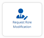 The Request Role Modification tile in the self-service dashboard.