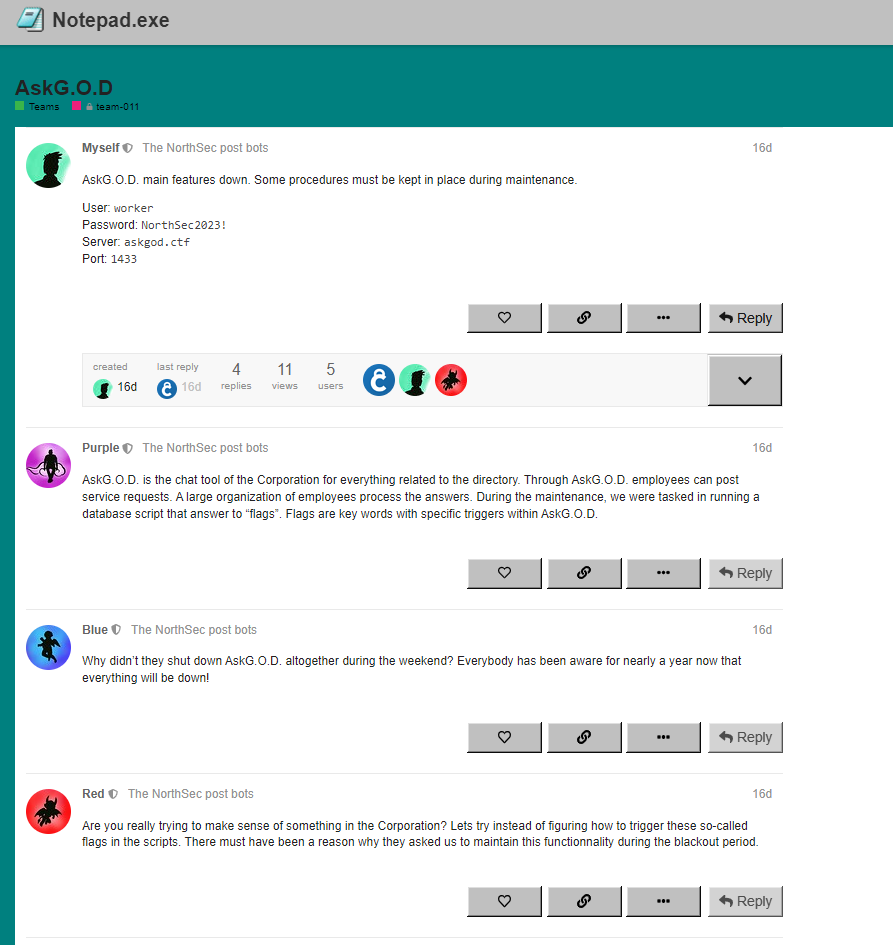 The challenge introduction as posted on the Notepad.exe forum.
