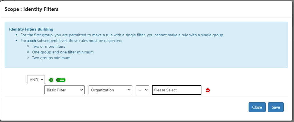 The rule editor