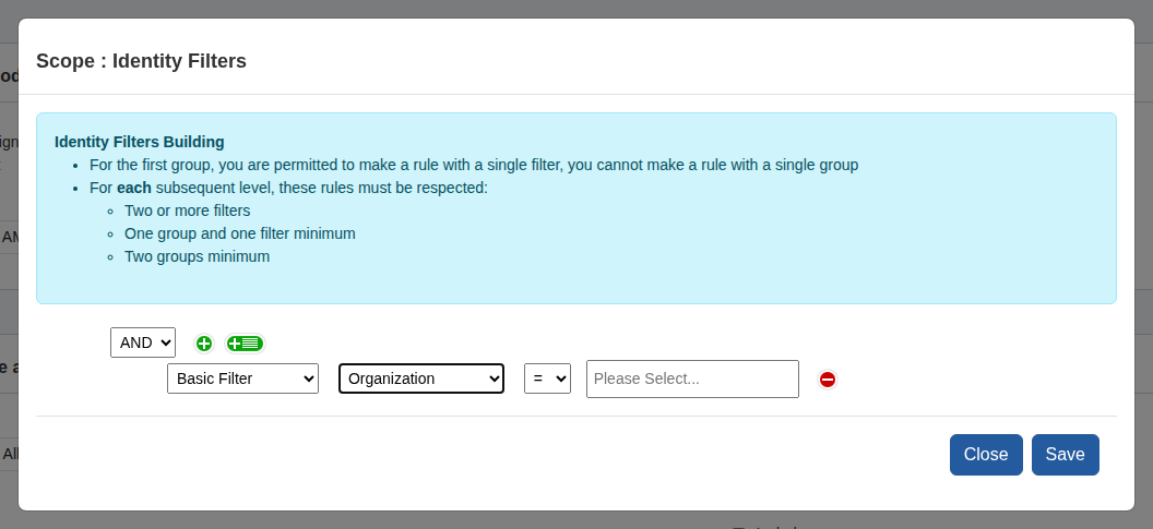 The rule editor