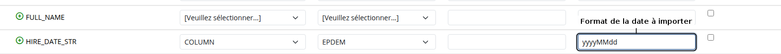 Format de la date lors du mappage des données