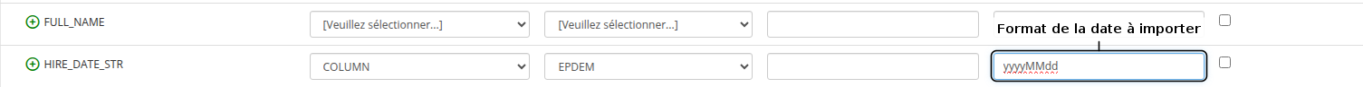 Format de la date lors du mappage des données