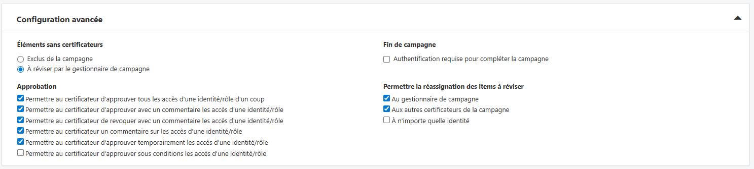Configuration avancée