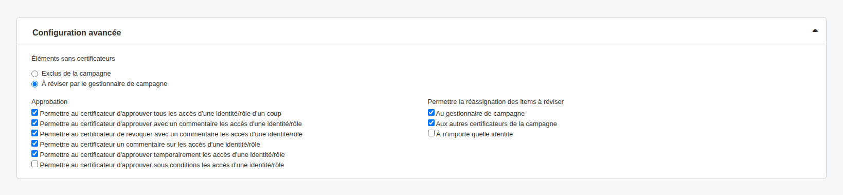 Configuration avancée
