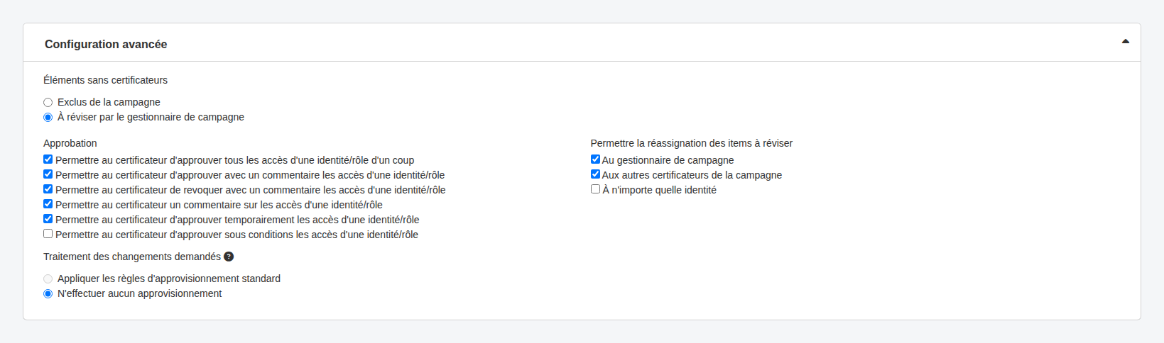 Configuration avancée