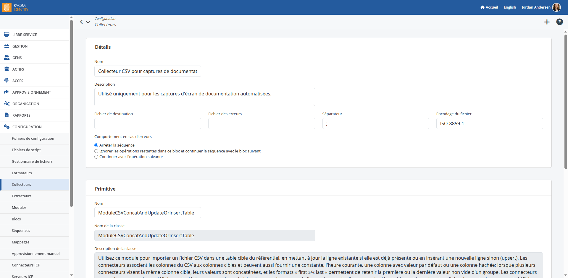 Importation d'un fichier CSV