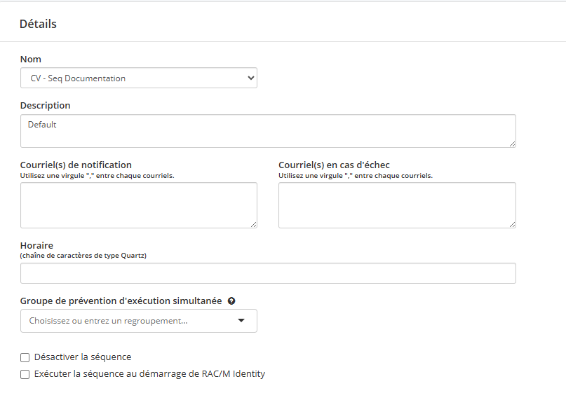 Compléter la configuration