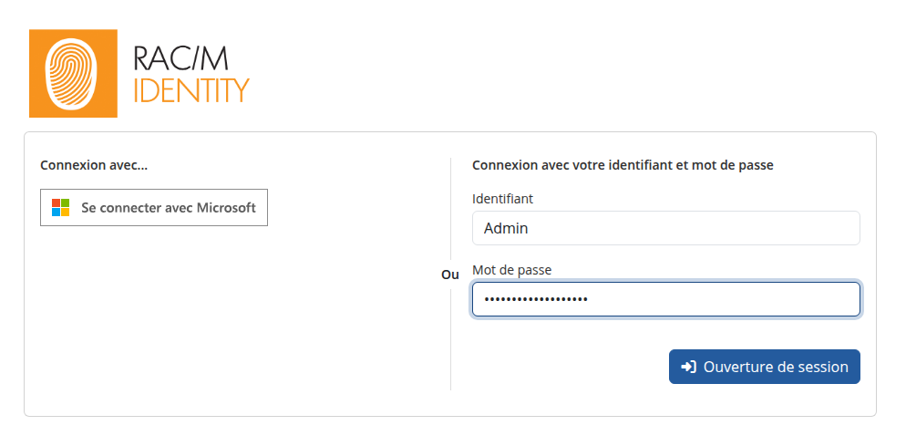 La page de connexion