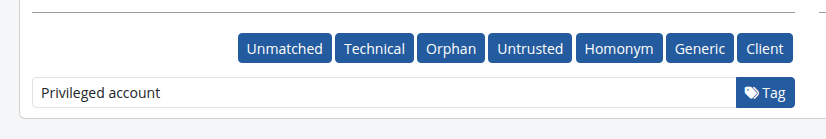 Predefined tags