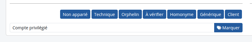 Les étiquettes prédéfinies