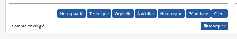Les étiquettes prédéfinies