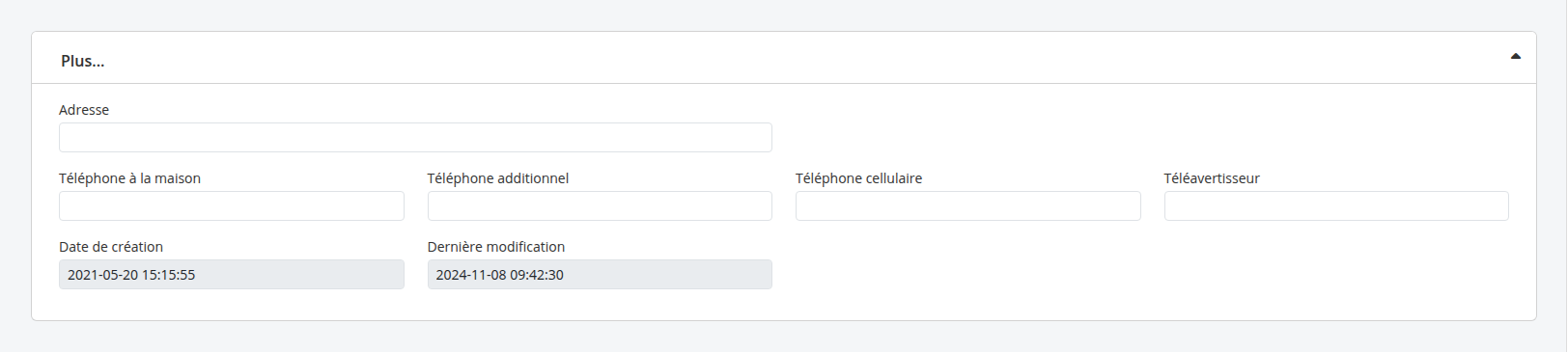 Personnes - informations détaillées(suite)