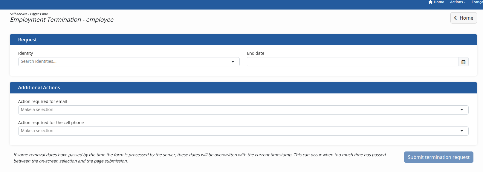 Employment Termination - Employee