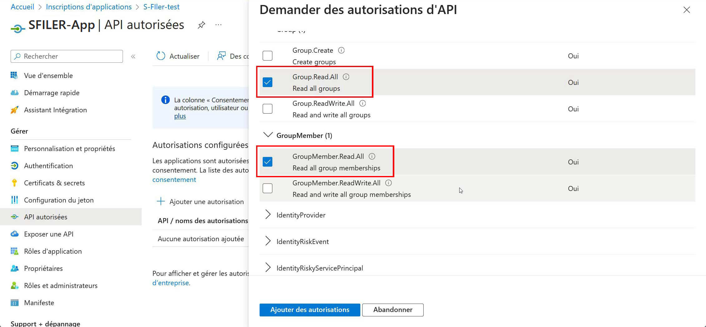 application-authorization-selection