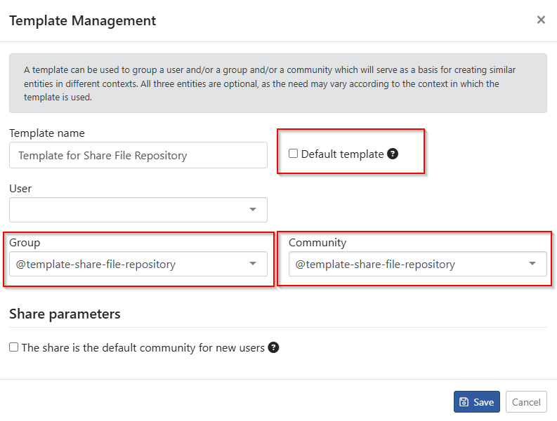 Template Configuration
