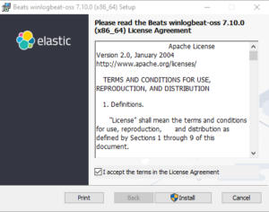 Winlogbeat installation step 1